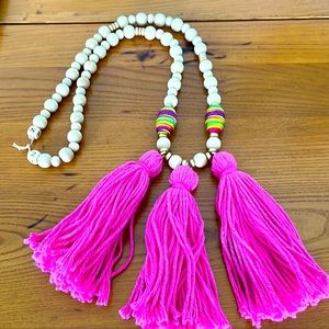 Boho Style Bead and tassel necklace